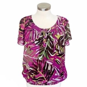 Palm Print Blouse,